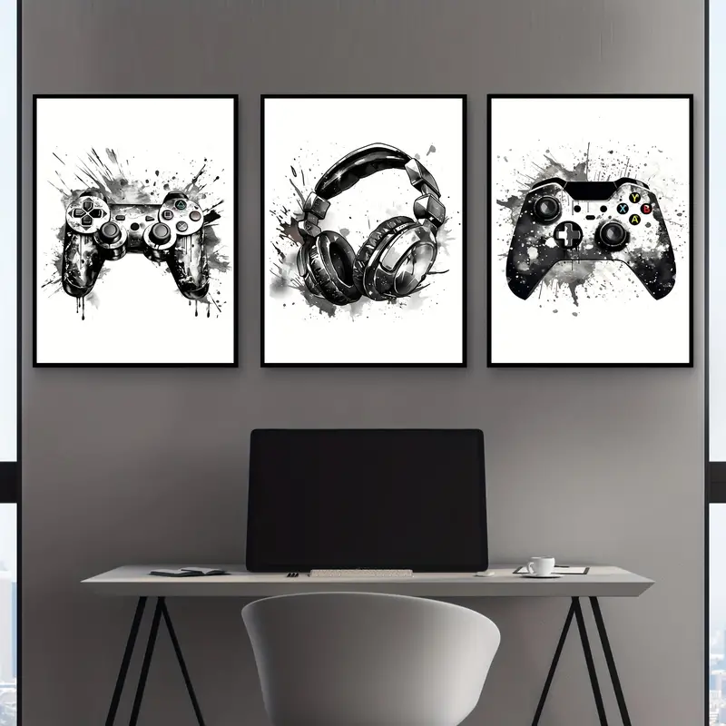 Gaming Accessories For Room - 3개 프레임리스 캔버스 그림 3개/세트 게임