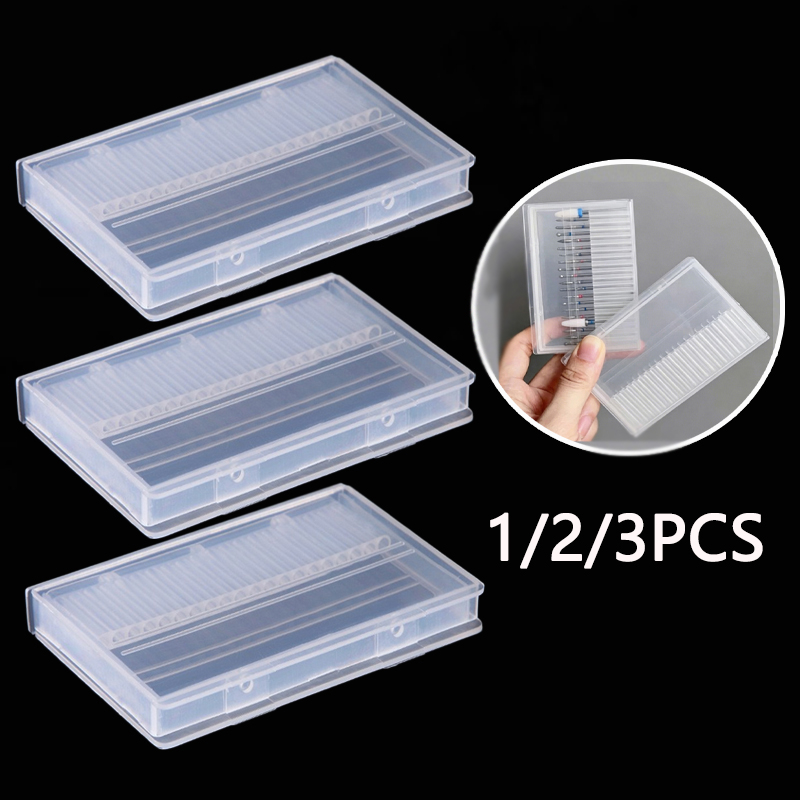 Gaming Accessories Rack - 1/2/3PCS 20 슬롯 투명 네일 드릴