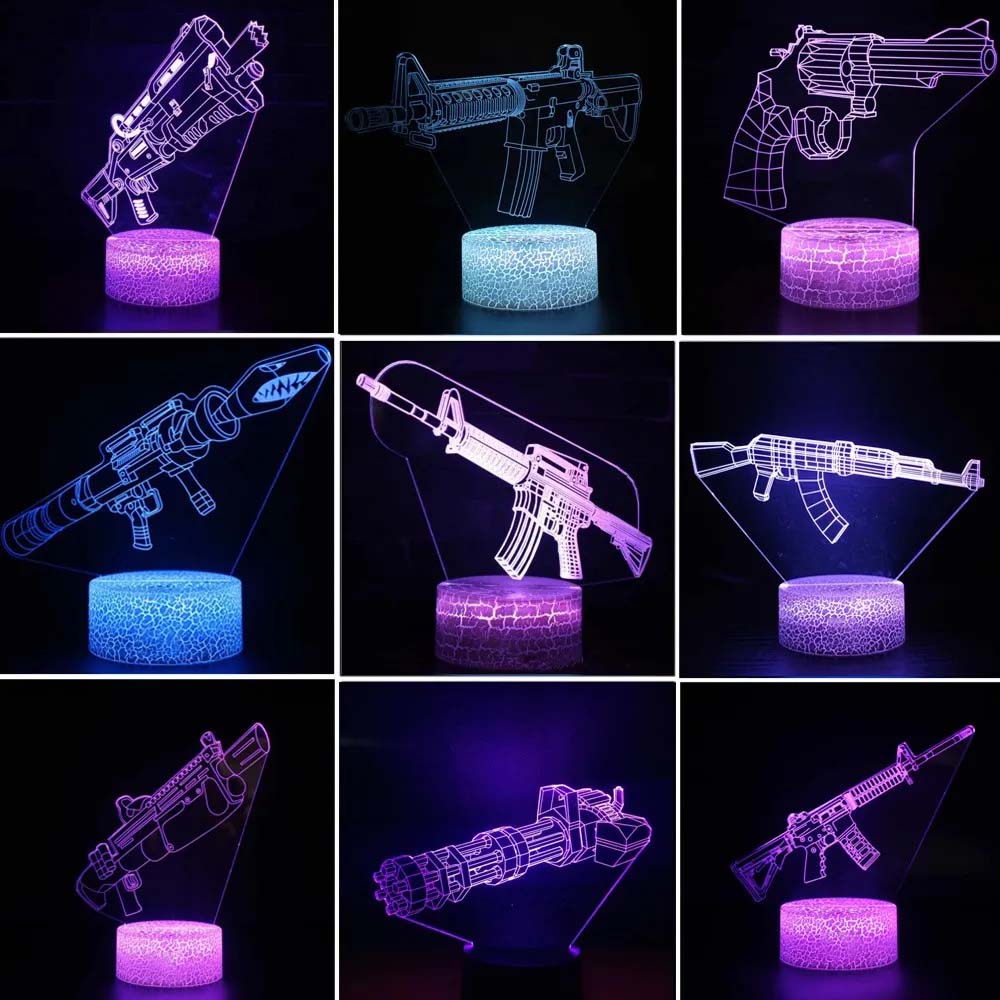 Accessories For Your Gaming Room - 게임 소총 3d Led 야간 조명