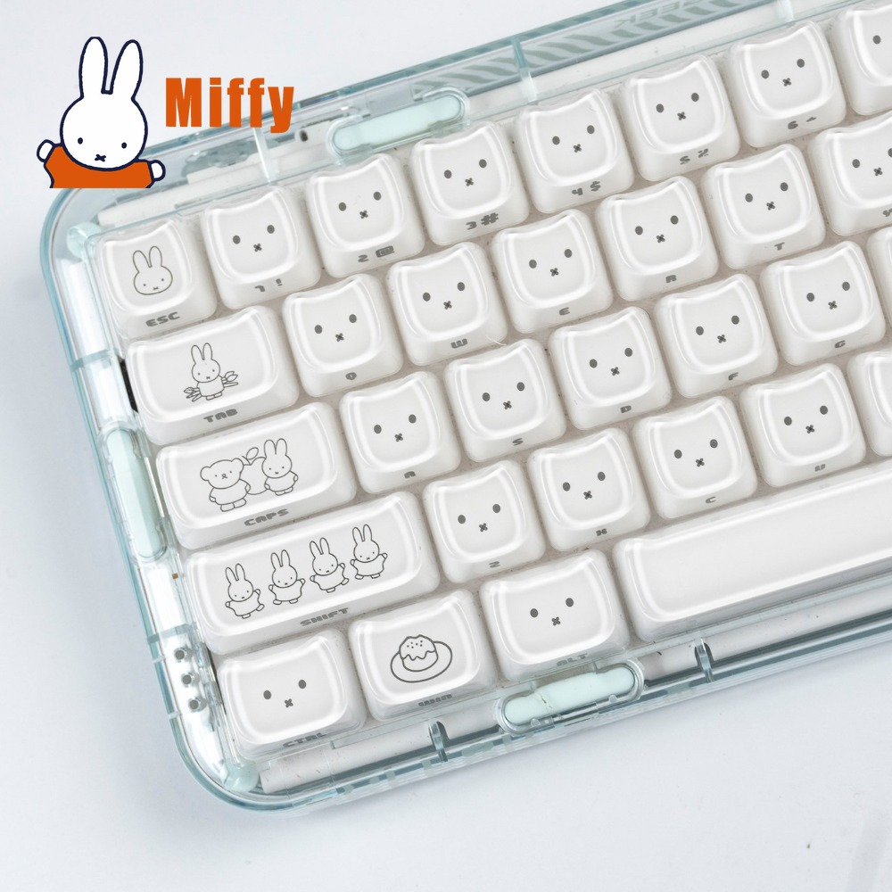 Kawaii Miffy Keycaps 귀여운 토끼 키  - Gaming Accessories Aesthetic 리뷰 및 가격
