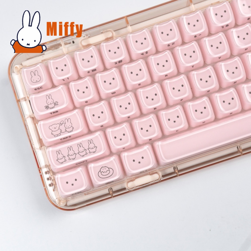 Kawaii Miffy Keycaps 귀여운 토끼 키  - Gaming Accessories Aesthetic 리뷰 및 가격