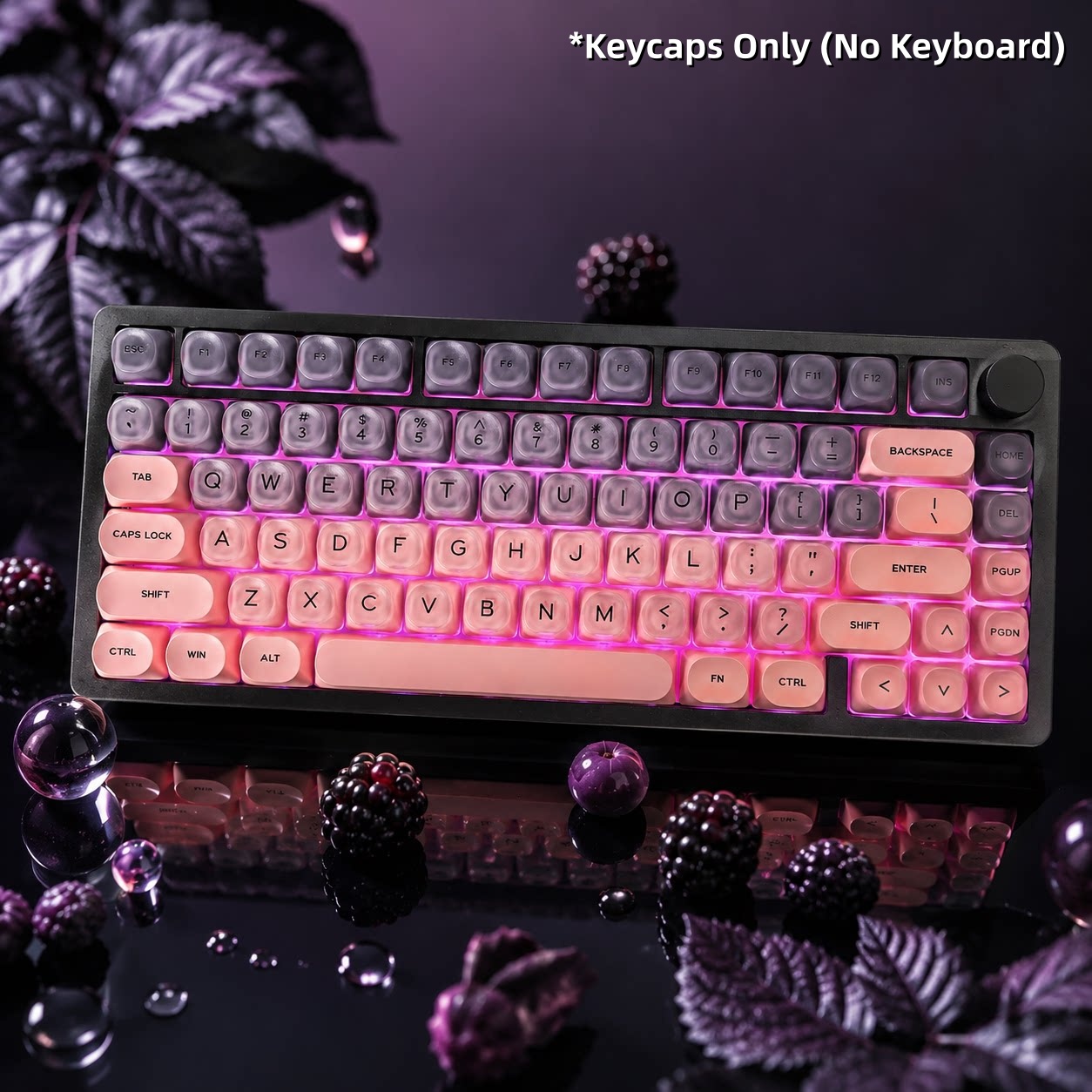 블랙 핑크 그라데이션 크리스탈 키캡 세트, 맞춤형 DI - Gaming Accessories Aesthetic 리뷰 및 가격