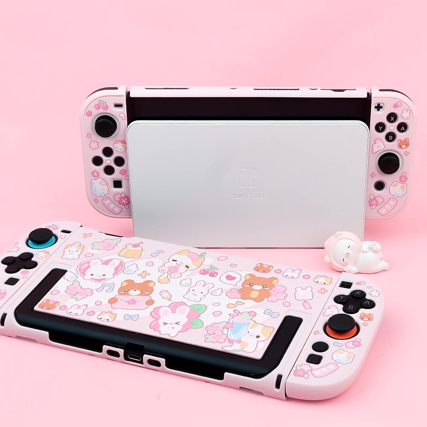 스위치 Ns Oled용 보호 케이스 오리지널 벚꽃 토끼 - Gaming Accessories In China 리뷰 및 가격
