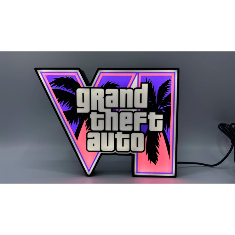 GTA 6 그랜드 테프트 오토 VI LED 라이트 박스 - Accessories For Your Gaming Room 리뷰 및 가격